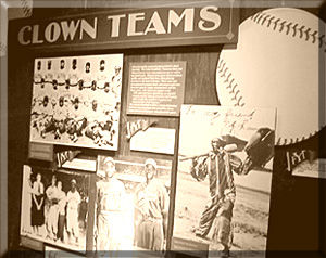 photo of "Clown Teams" Negro League Baseball Museum exhibit