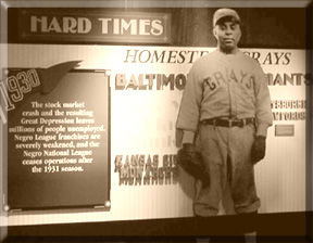 photo of "Hard Times" Negro League baseball Museum exhibit